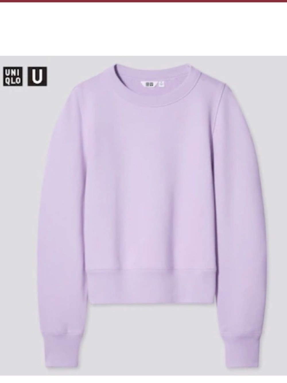 Uniqlo Lavender Pastel Crew Neck Sweatshirt - wardrobe staple